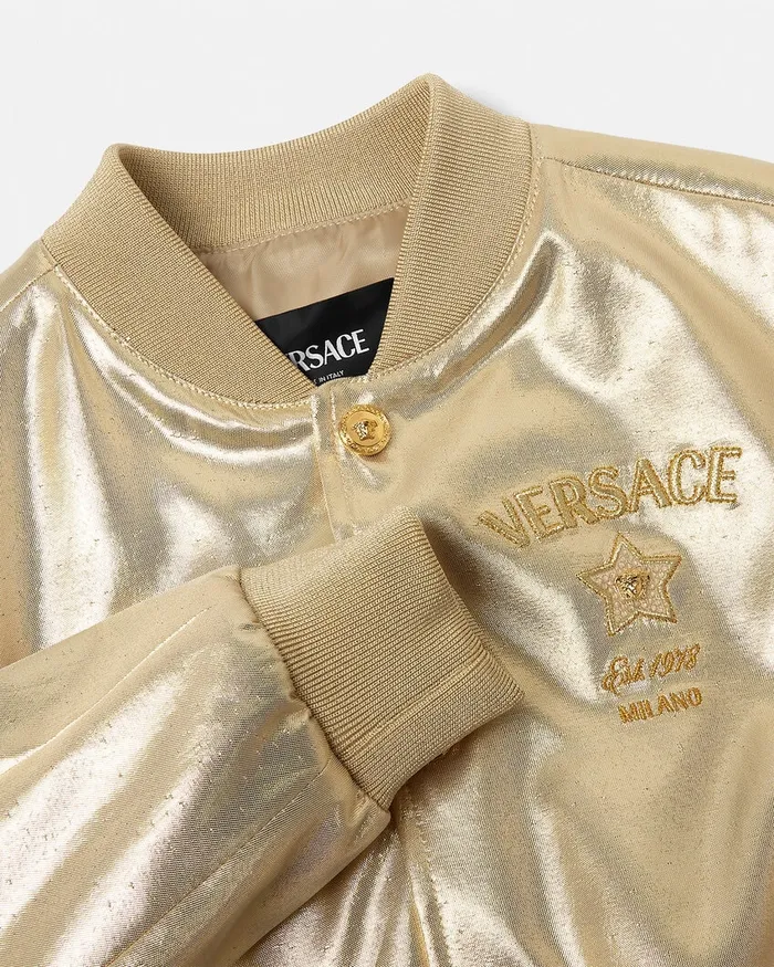 Outerwear Kids Versace Medusa Milano Bomber Jacket Gold