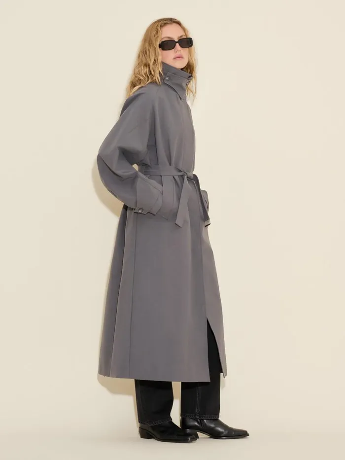 Outerwear Women Holzweiler Elsa Trench Coat Dk Grey