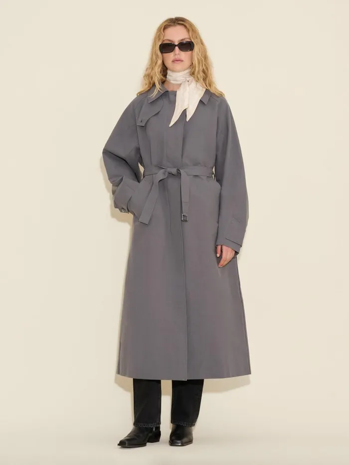 Outerwear Women Holzweiler Elsa Trench Coat Dk Grey