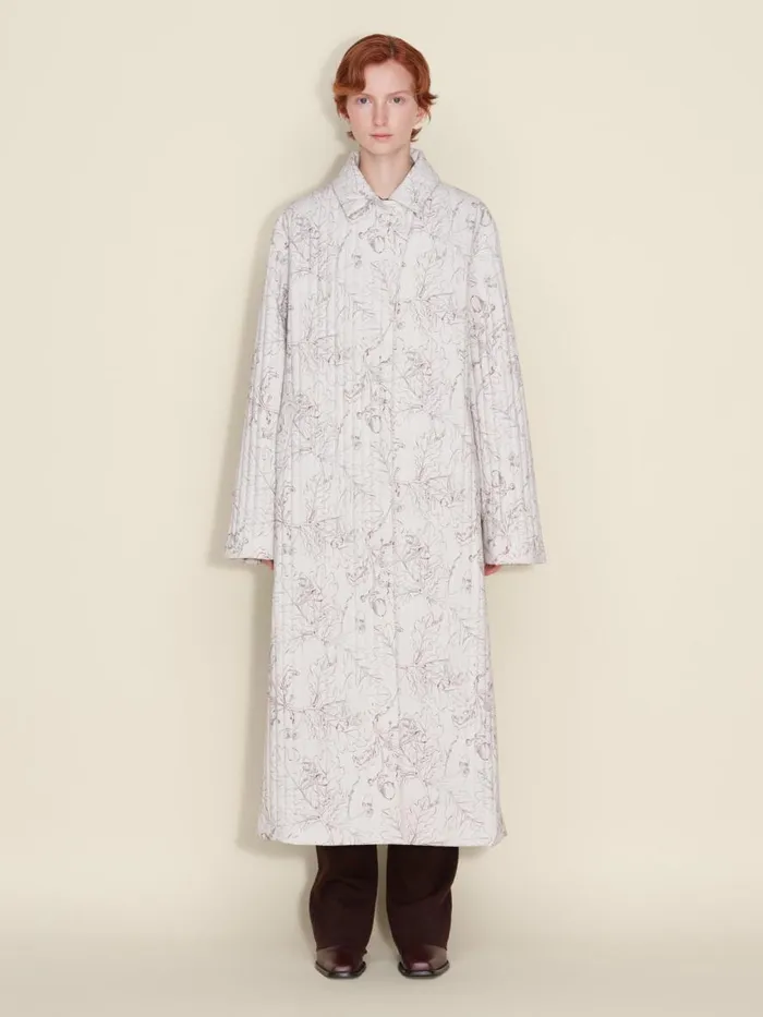 Outerwear Women Holzweiler Loma Quilt Coat Ecru Mix