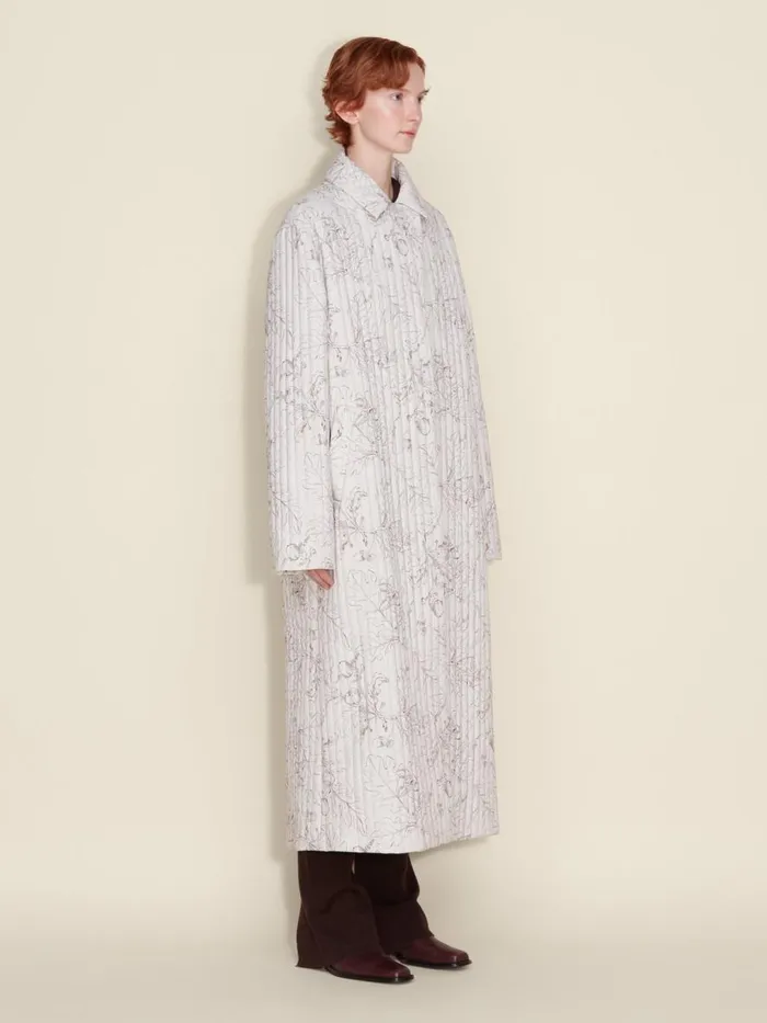 Outerwear Women Holzweiler Loma Quilt Coat Ecru Mix