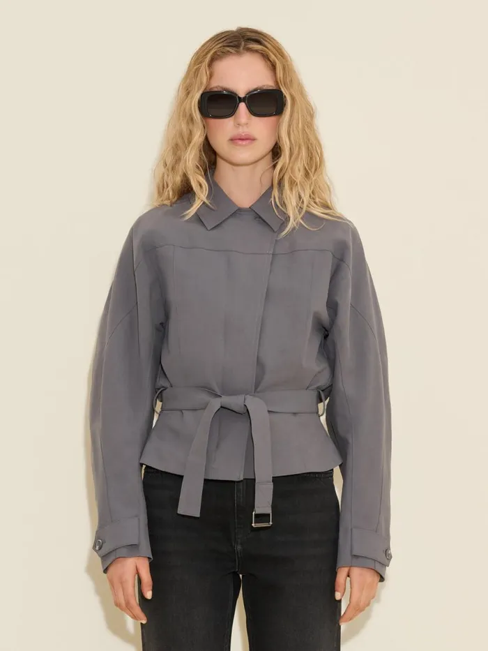 Outerwear Women Holzweiler Sousha Blouson Jacket Dk Grey
