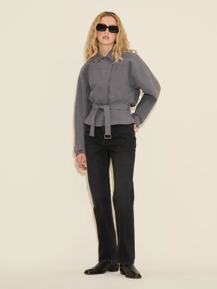 Outerwear Women Holzweiler Sousha Blouson Jacket Dk Grey