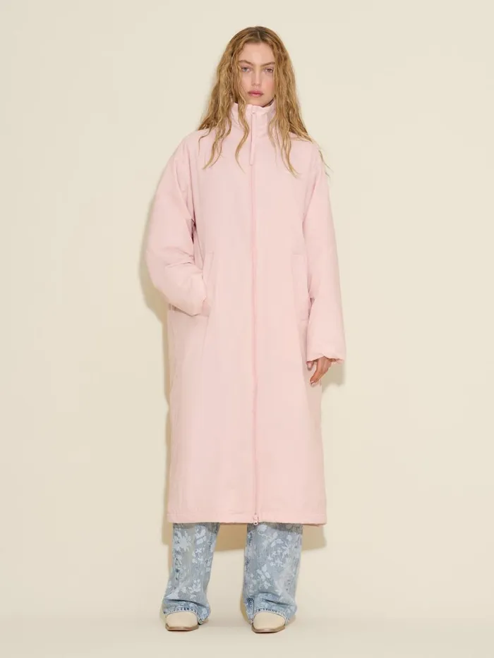 Outerwear Women Holzweiler Steilia Light Fill Long Jacket Pink