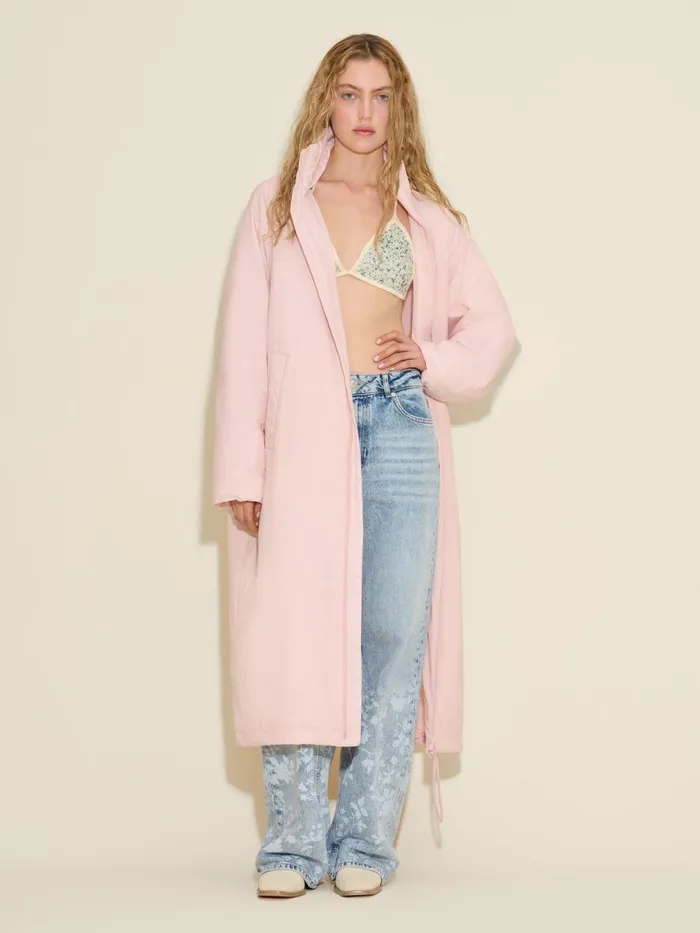 Outerwear Women Holzweiler Steilia Light Fill Long Jacket Pink