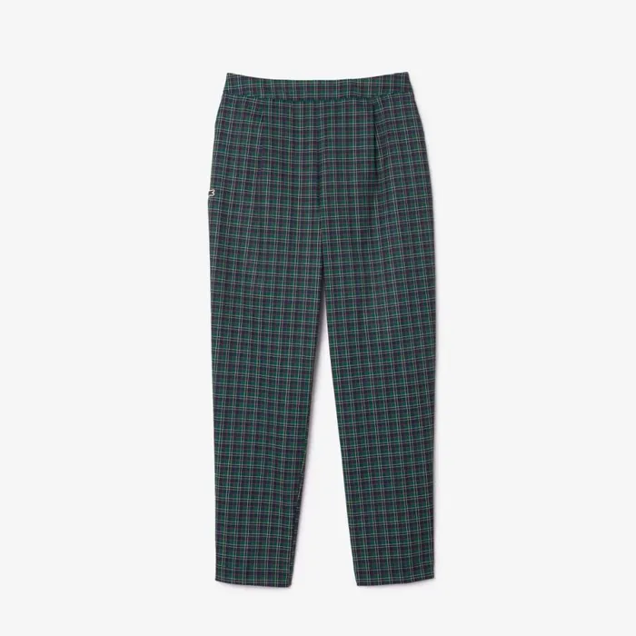 Pants and Leggings Women Lacoste Women039s 78 Length Stretch Twill Golf Pants Navy Blue White Qrn