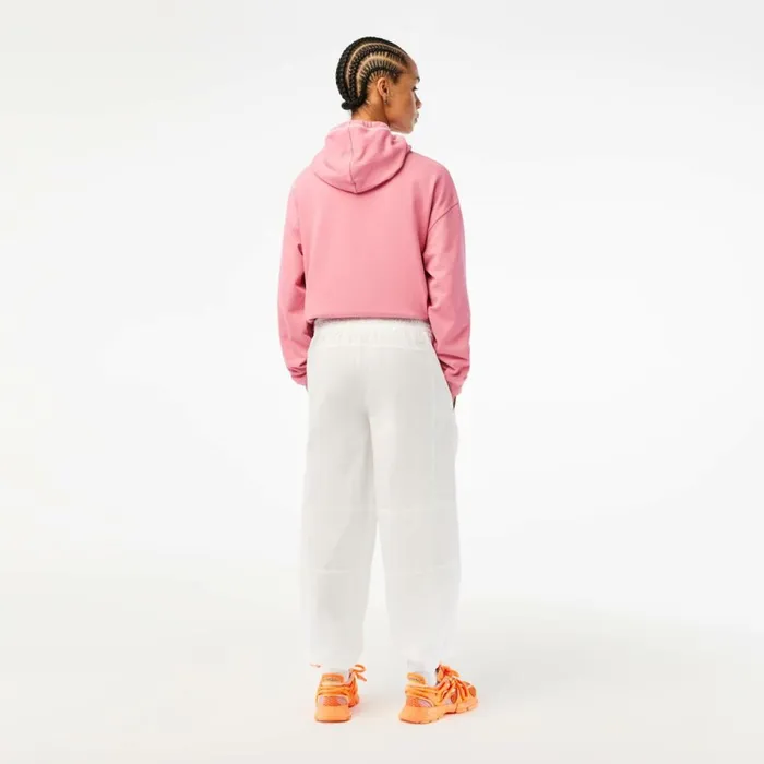 Pants and Leggings Women Lacoste Womens Pants With Elasticated Ankle White 001