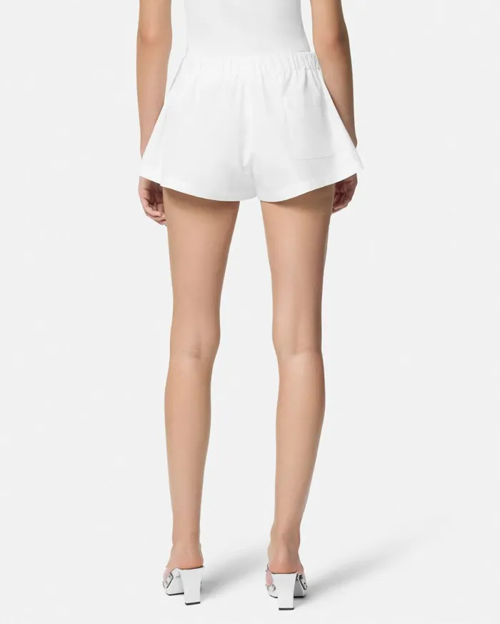 Pants and Shorts Women Versace Embroidered Sangallo Boxer Shorts White