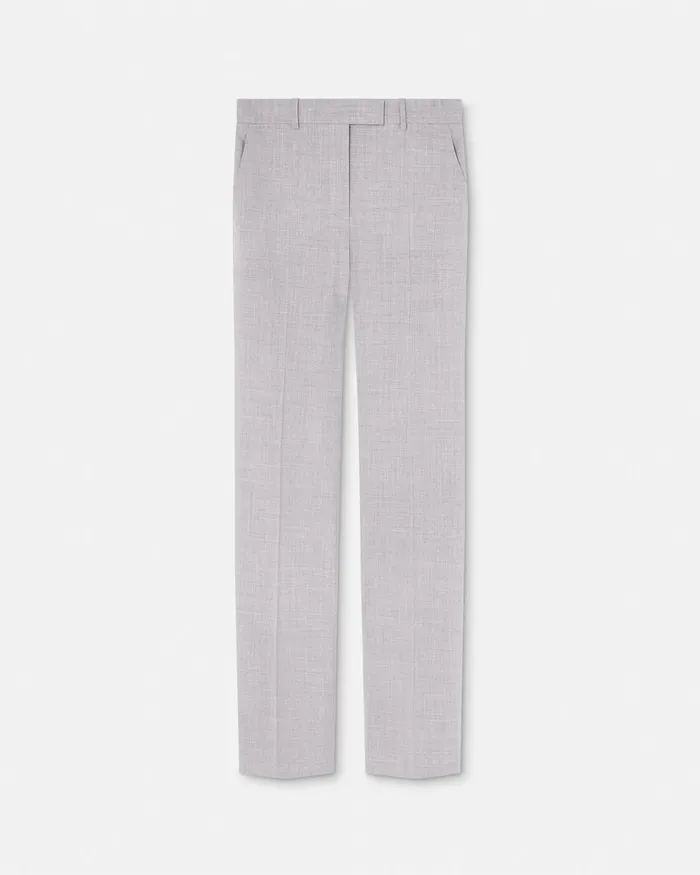 Pants and Shorts Women Versace Mlange StraightLeg Pants Gray