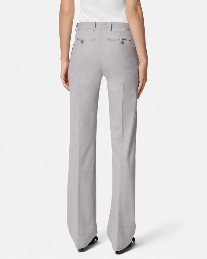 Pants and Shorts Women Versace Mlange StraightLeg Pants Gray