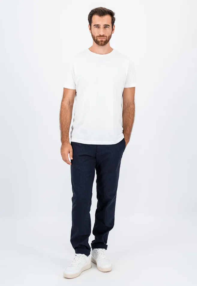 Pants Men FYNCHHATTON Chino With Side Intervention Bags Dark Navyhazel
