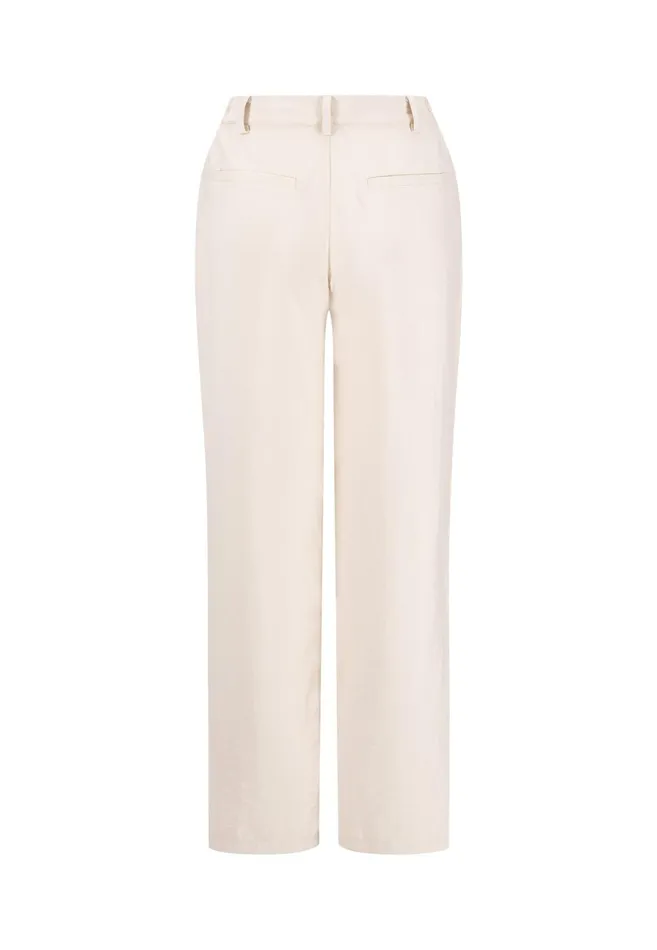 Pants Women FYNCHHATTON Casualfit Trousers In Plain Colors Sand