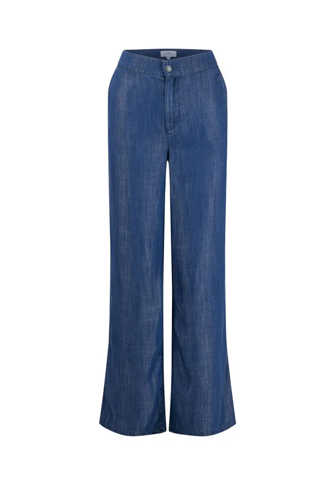 Pants Women FYNCHHATTON Pants With Legwide Cut In Jeans Look Blue Purple