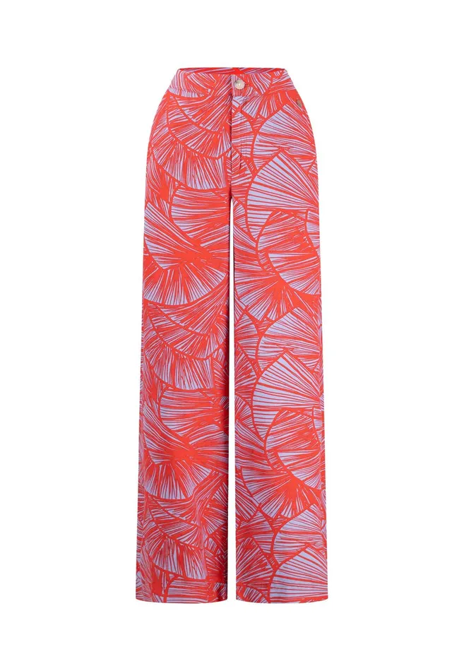 Pants Women FYNCHHATTON Pants With Summer Patterns Summer Redlight Blue