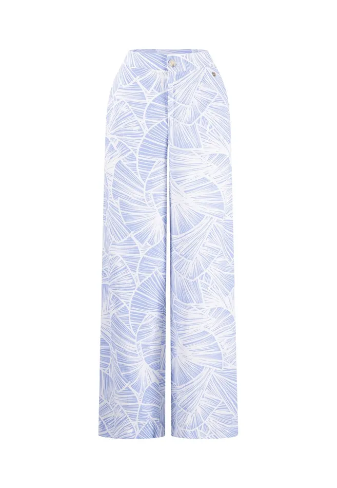 Pants Women FYNCHHATTON Pants With Summer Patterns Summer Redlight Blue