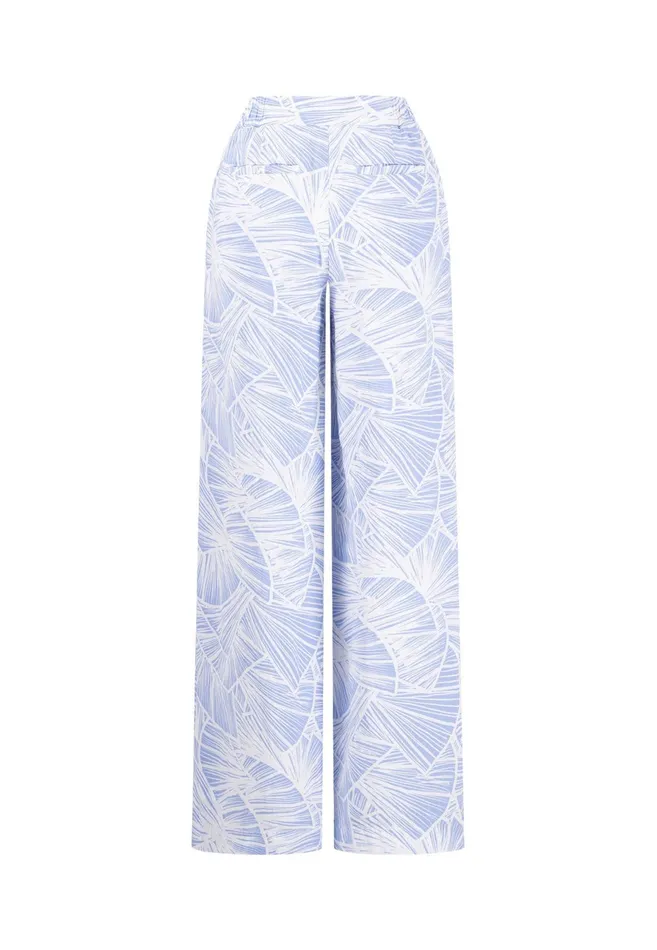 Pants Women FYNCHHATTON Pants With Summer Patterns Summer Redlight Blue