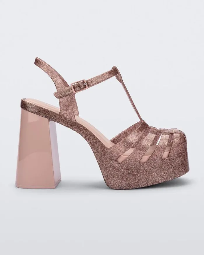 Party Heel Pink Glitter Women Melissa Heels