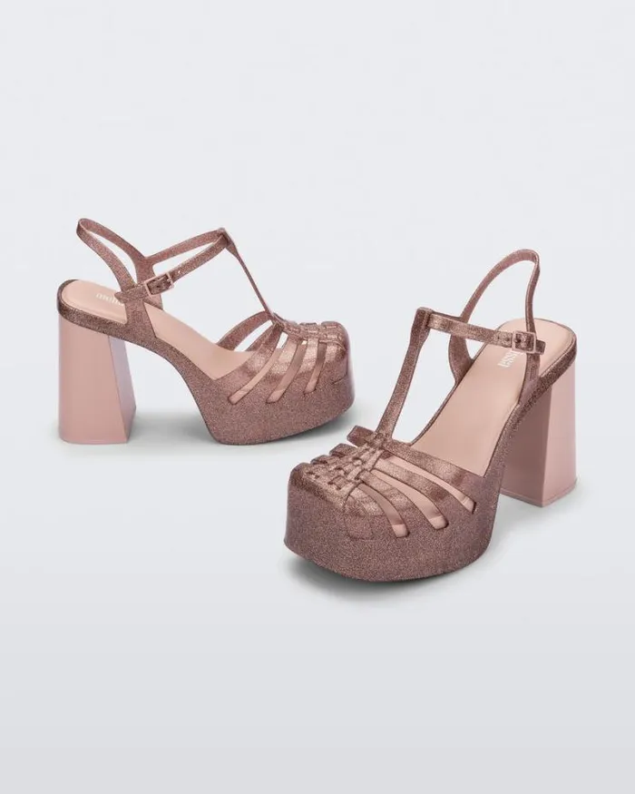 Party Heel Pink Glitter Women Melissa Heels