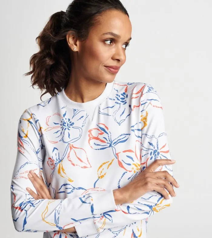 Peter Millar Pullovers 038 Layers GolfWomen Birdie Multi Floral Sport Sweatshirt