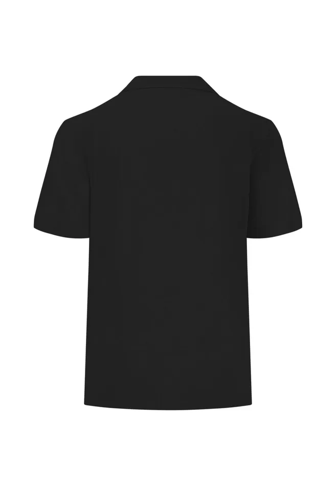 Polo Shirt Women FYNCHHATTON Polo Shirt Casual Fit Made Of Linen Mix Sandblack