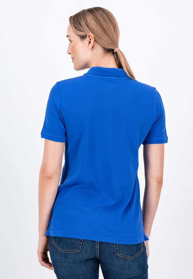 Polo Shirt Women FYNCHHATTON Polo Shirt Made Of Cotton Mix Elegant Pinkwhitedusty Roseroyal Bluefaded Lavenderaqua Seanavymodern Plum