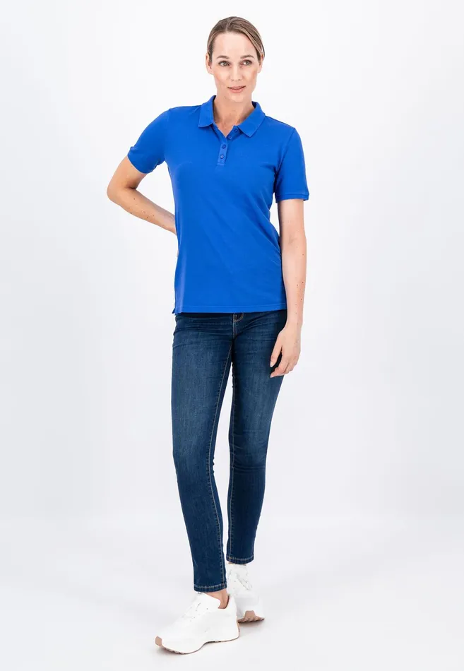 Polo Shirt Women FYNCHHATTON Polo Shirt Made Of Cotton Mix Elegant Pinkwhitedusty Roseroyal Bluefaded Lavenderaqua Seanavymodern Plum