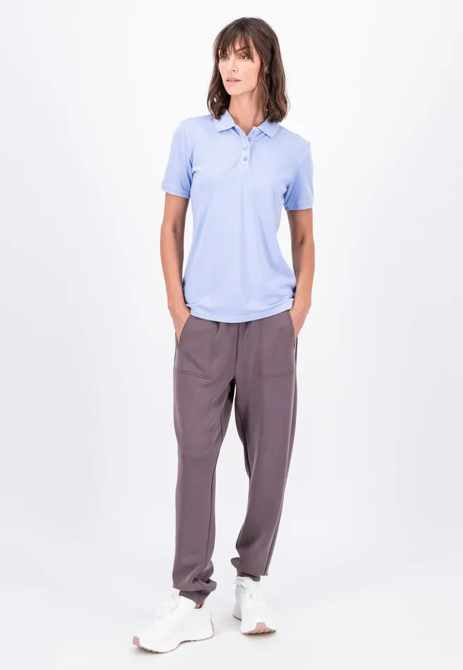 Polo Shirt Women FYNCHHATTON Polo Shirt Made Of Cotton Mix Elegant Pinkwhitedusty Roseroyal Bluefaded Lavenderaqua Seanavymodern Plum
