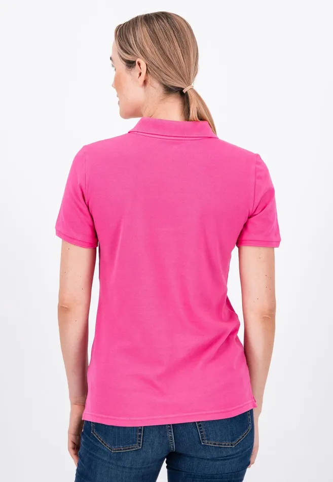 Polo Shirt Women FYNCHHATTON Polo Shirt Made Of Cotton Mix Elegant Pinkwhitedusty Roseroyal Bluefaded Lavenderaqua Seanavymodern Plum
