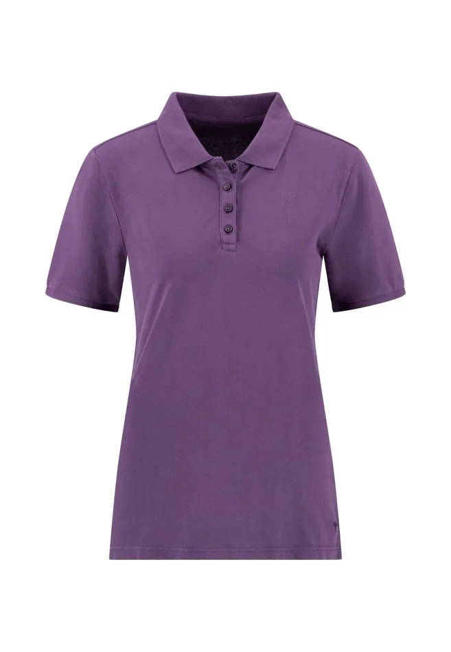Polo Shirt Women FYNCHHATTON Polo Shirt Made Of Cotton Mix Elegant Pinkwhitedusty Roseroyal Bluefaded Lavenderaqua Seanavymodern Plum
