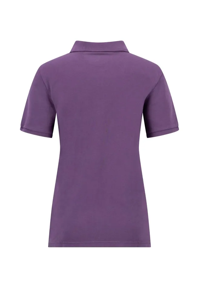 Polo Shirt Women FYNCHHATTON Polo Shirt Made Of Cotton Mix Elegant Pinkwhitedusty Roseroyal Bluefaded Lavenderaqua Seanavymodern Plum
