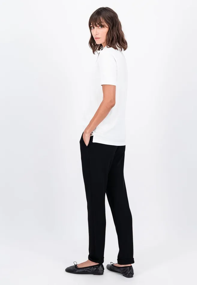Polo Shirt Women FYNCHHATTON Polo Shirt Made Of Cotton Mix Elegant Pinkwhitedusty Roseroyal Bluefaded Lavenderaqua Seanavymodern Plum