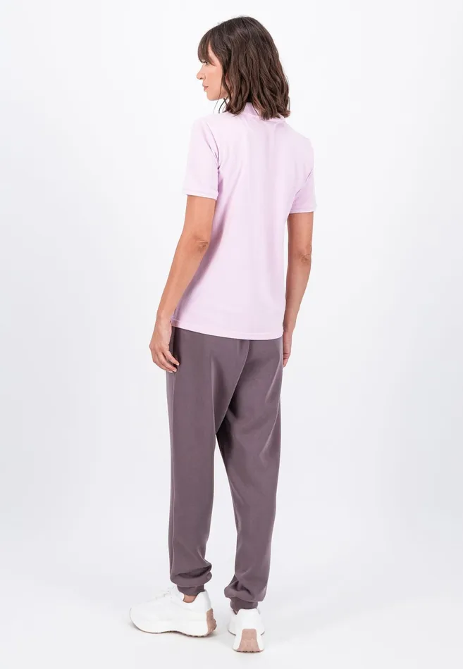 Polo Shirt Women FYNCHHATTON Polo Shirt Made Of Cotton Mix Elegant Pinkwhitedusty Roseroyal Bluefaded Lavenderaqua Seanavymodern Plum