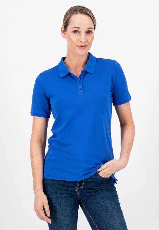 Polo Shirt Women FYNCHHATTON Polo Shirt Made Of Cotton Mix Elegant Pinkwhitedusty Roseroyal Bluefaded Lavenderaqua Seanavymodern Plum
