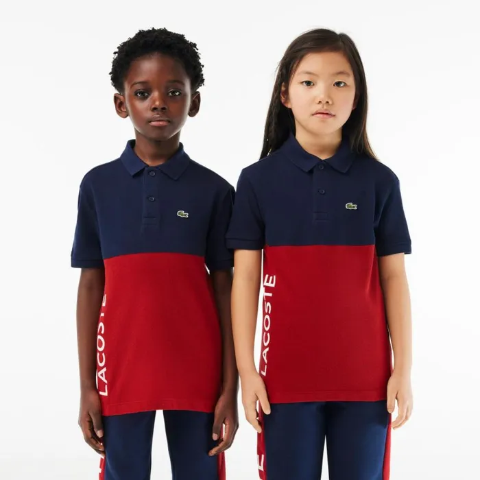 Polos Kids Lacoste Kids Organic Cotton Piqu Colorblock Polo Navy Blue Bordeaux Isv Polos Kids Lacoste Kids Organic Cotton Piqu Colorblock Polo Navy Blue Bordeaux Isv