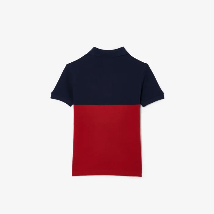 Polos Kids Lacoste Kids Organic Cotton Piqu Colorblock Polo Navy Blue Bordeaux Isv