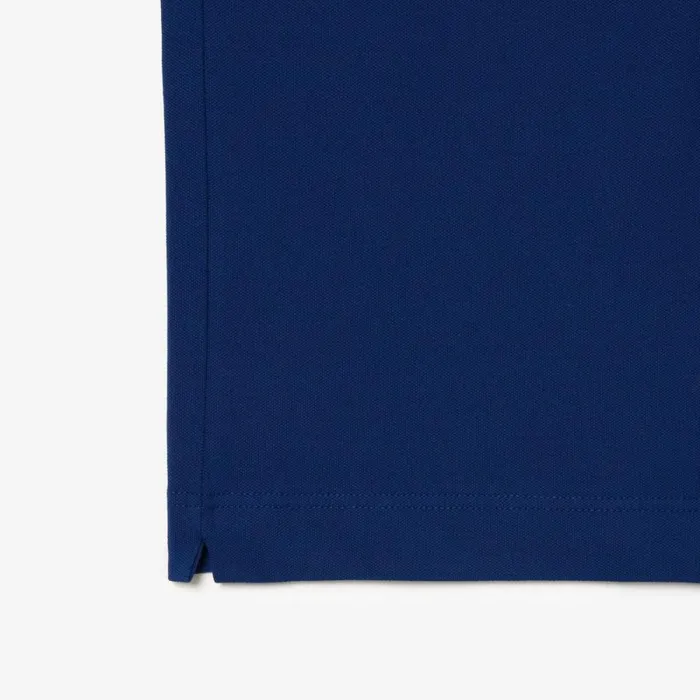 Polos Men Lacoste Men039s Smart Paris Long Sleeve Stretch Cotton Polo Methylene Blue F9f