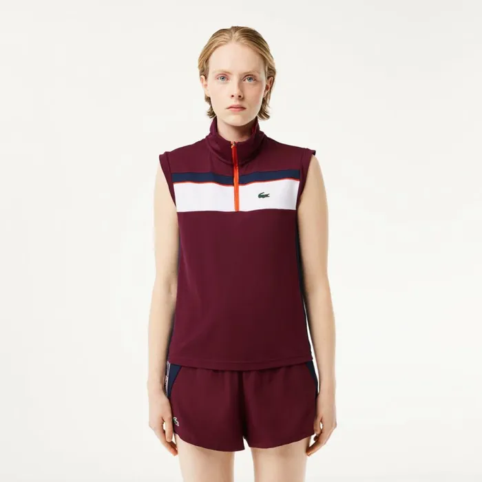 Polos Women Lacoste Women039s Ripstop Piqu UltraDry Tennis Polo Bordeaux Navy Blue Lix Polos Women Lacoste Women039s Ripstop Piqu UltraDry Tennis Polo Bordeaux Navy Blue Lix