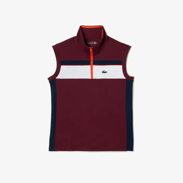 Polos Women Lacoste Women039s Ripstop Piqu UltraDry Tennis Polo Bordeaux Navy Blue Lix