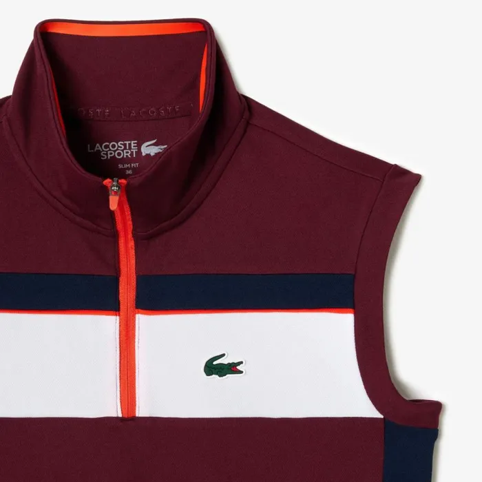 Polos Women Lacoste Women039s Ripstop Piqu UltraDry Tennis Polo Bordeaux Navy Blue Lix