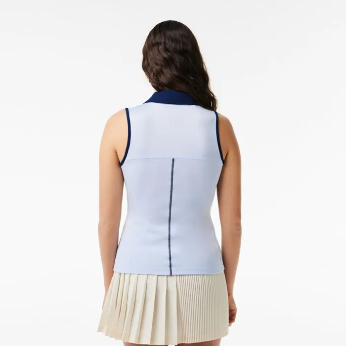 Polos Women Lacoste Women039s UltraDry Tennis Polo Light Blue Navy Blue X1j