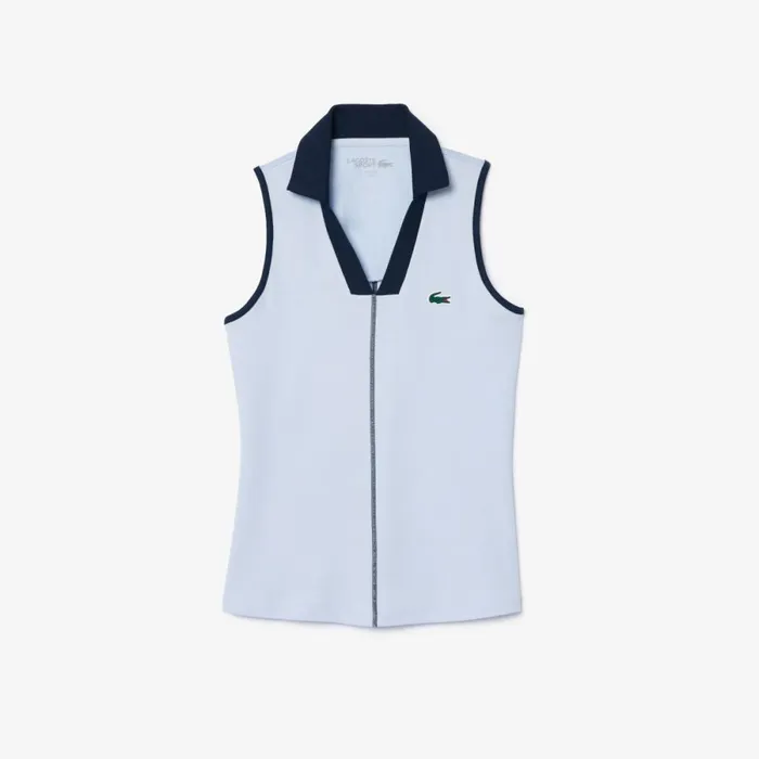 Polos Women Lacoste Women039s UltraDry Tennis Polo Light Blue Navy Blue X1j