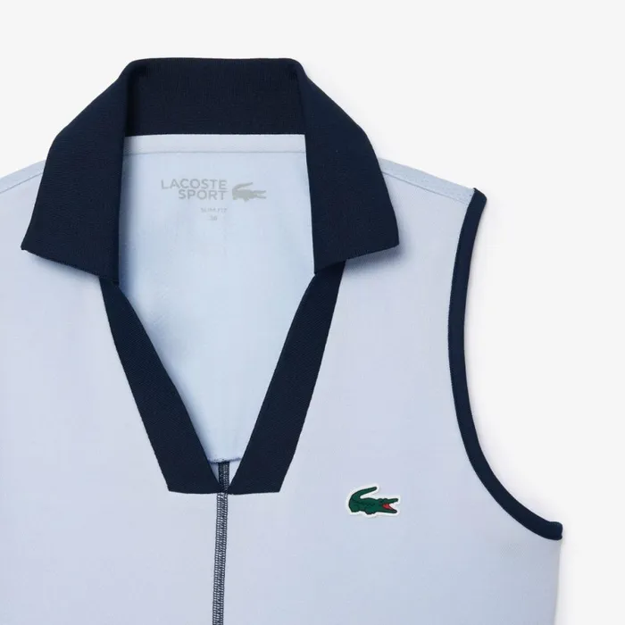 Polos Women Lacoste Women039s UltraDry Tennis Polo Light Blue Navy Blue X1j