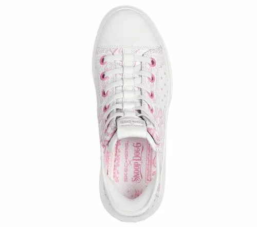 Premium Leather Slipins Snoop One 8211 Double G White Pink Women SKECHERS SlipOn