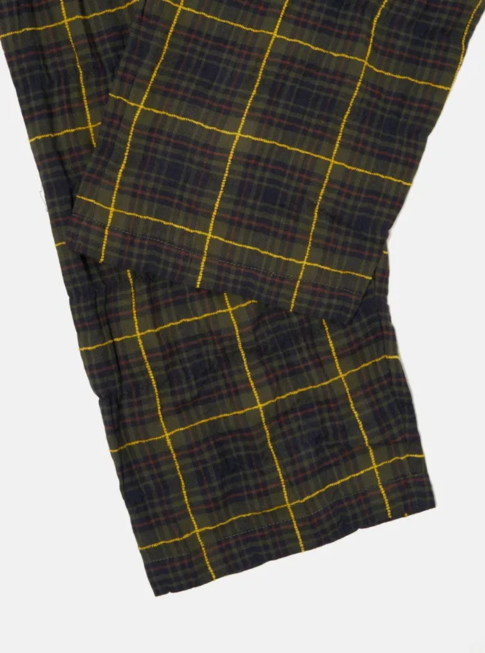 Pyjama Pant In Olive JP Herringbone Check Men Universal Works Nightwear