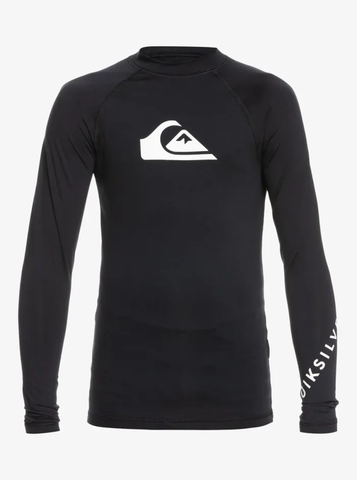 Quiksilver 27 All Time Ls Boy LSL Surf Tee Black Boys Rashguards