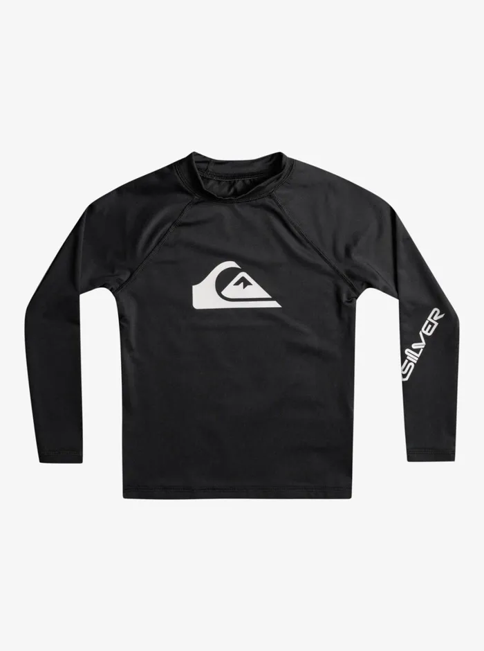 Quiksilver 27 All Time Ls Boy LSL Surf Tee Black Boys Rashguards