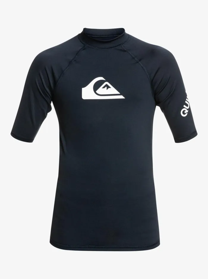 Quiksilver 816 All Time Short Sleeve UPF 50 Rashguard Navy Blazer Boys Rashguards Quiksilver 816 All Time Short Sleeve UPF 50 Rashguard Navy Blazer Boys Rashguards