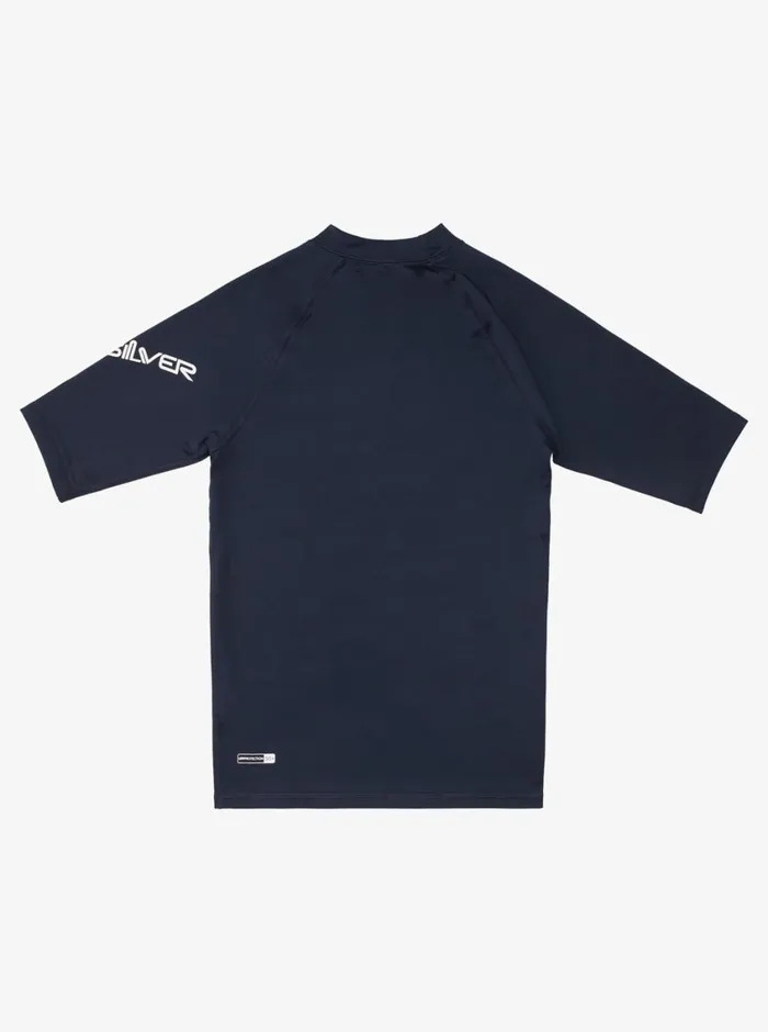Quiksilver 816 All Time Short Sleeve UPF 50 Rashguard Navy Blazer Boys Rashguards Quiksilver 816 All Time Short Sleeve UPF 50 Rashguard Navy Blazer Boys Rashguards