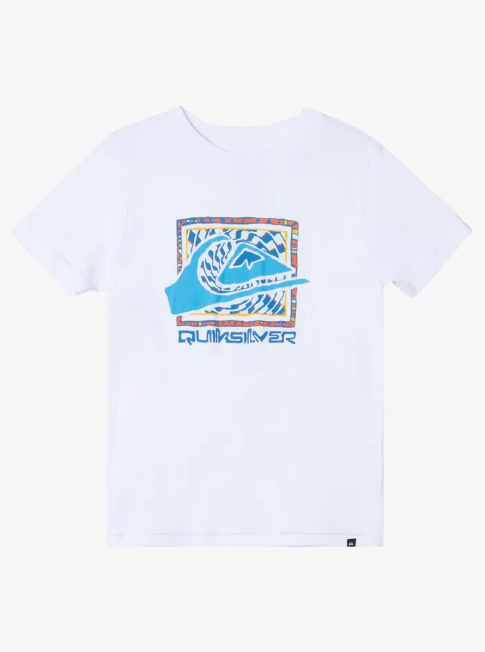 Quiksilver 816 Big Action TShirt White Boys Tees