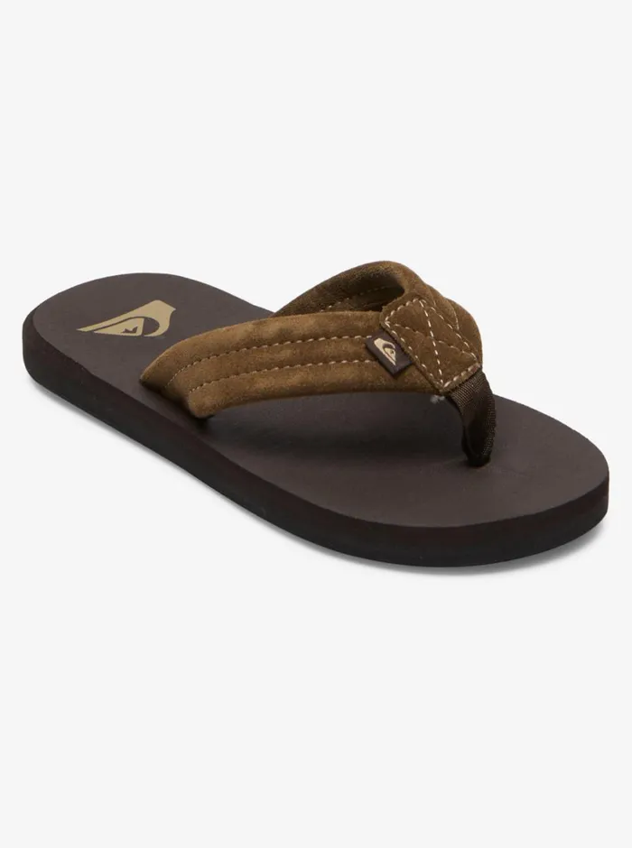 Quiksilver 816 Carver Suede Core Sandals Brown 1 Boys Sandals